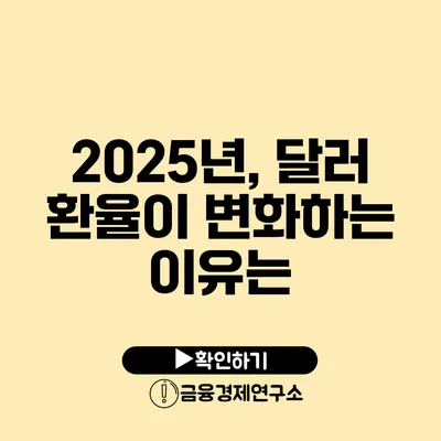 2025년, 달러 환율이 변화하는 이유는?