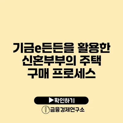 기금e든든을 활용한 신혼부부의 주택 구매 프로세스