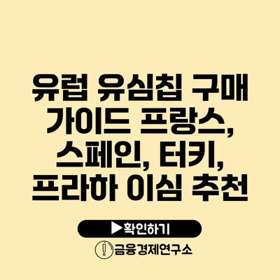 유럽 유심칩 구매 가이드 프랑스, 스페인, 터키, 프라하 이심 추천