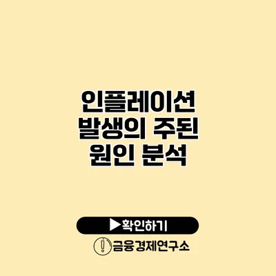 인플레이션 발생의 주된 원인 분석