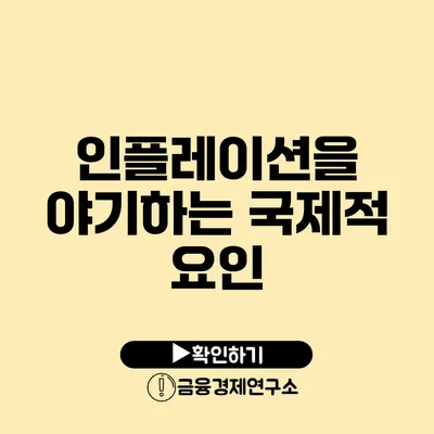 인플레이션을 야기하는 국제적 요인