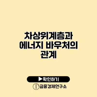 차상위계층과 에너지 바우처의 관계