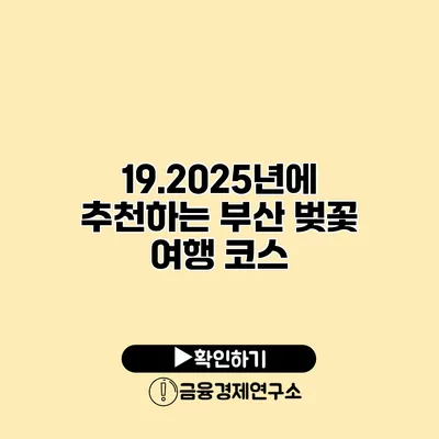 19.2025년에 추천하는 부산 벚꽃 여행 코스