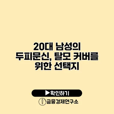 20대 남성의 두피문신, 탈모 커버를 위한 선택지