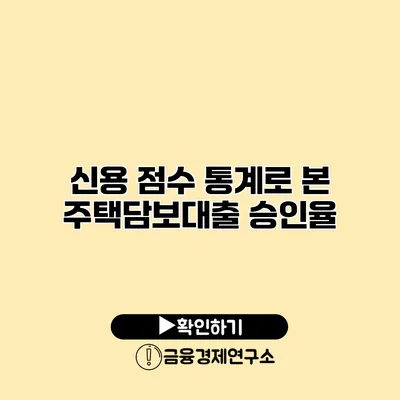 신용 점수 통계로 본 주택담보대출 승인율
