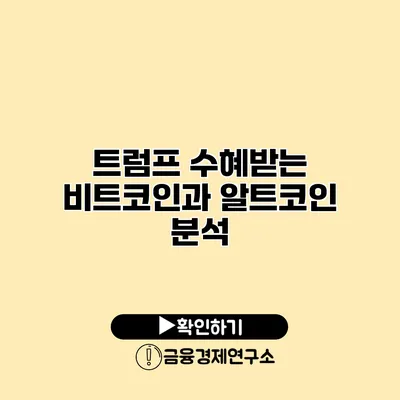 트럼프 수혜받는 비트코인과 알트코인 분석